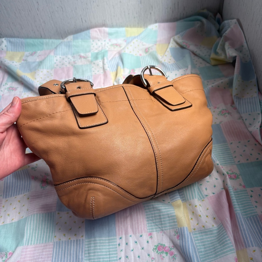 Coach soho mini bucket tote authentic with cherry snap trigger and extra hangtag
